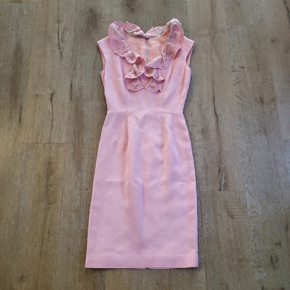 Vintage Pink Dress with Ruffles